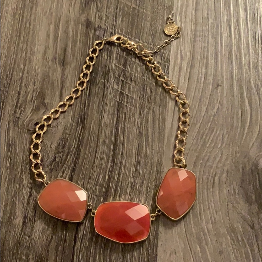 Coral / gold necklace
